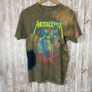 Metallica Bravado And Justice For All Tie Dye T shirt Size Small